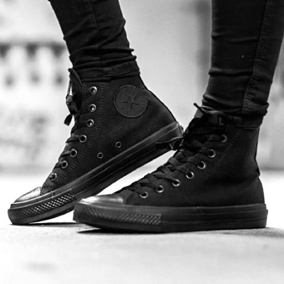 Converse All Black High Top Sneakers